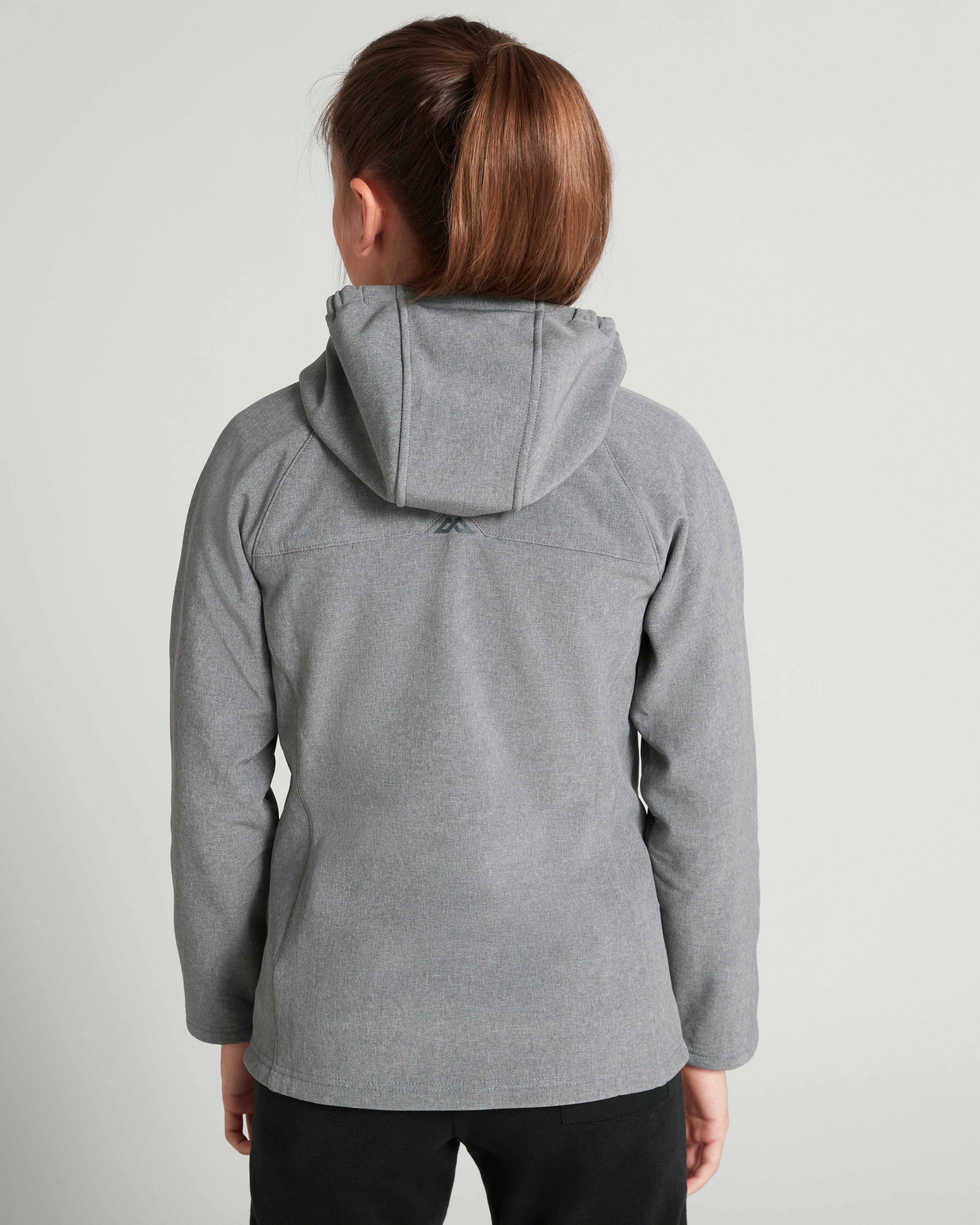 Malazan Girls' Jacket - Mid Grey Marle Fleece Coat for Outdoor Activities and School Wear