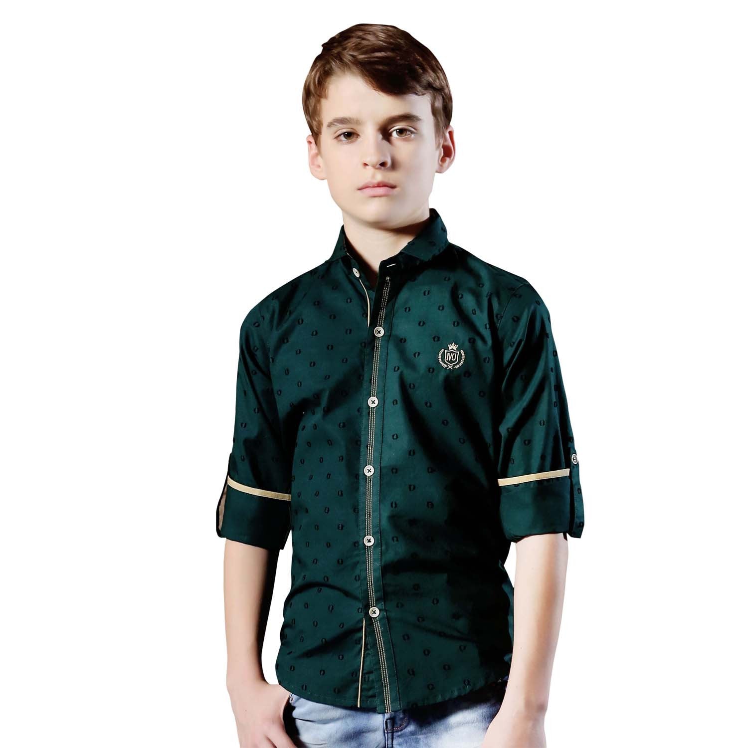 MashUp Designer Classic Green Shirt for Men - Stylish Casual Cotton Tee for Everyday Wear | Perfect for Streetwear, Outings & Relaxing