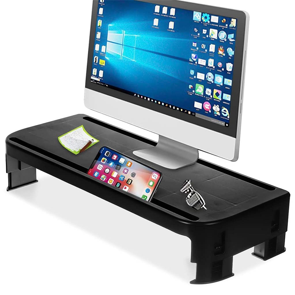Black Height Adjustable Laptop Stand Bracket - Portable Notebook Support Holder for Computer Screen Riser Monitor Stand, Ideal for Home Office, Gaming, and Ergonomic Workspaces