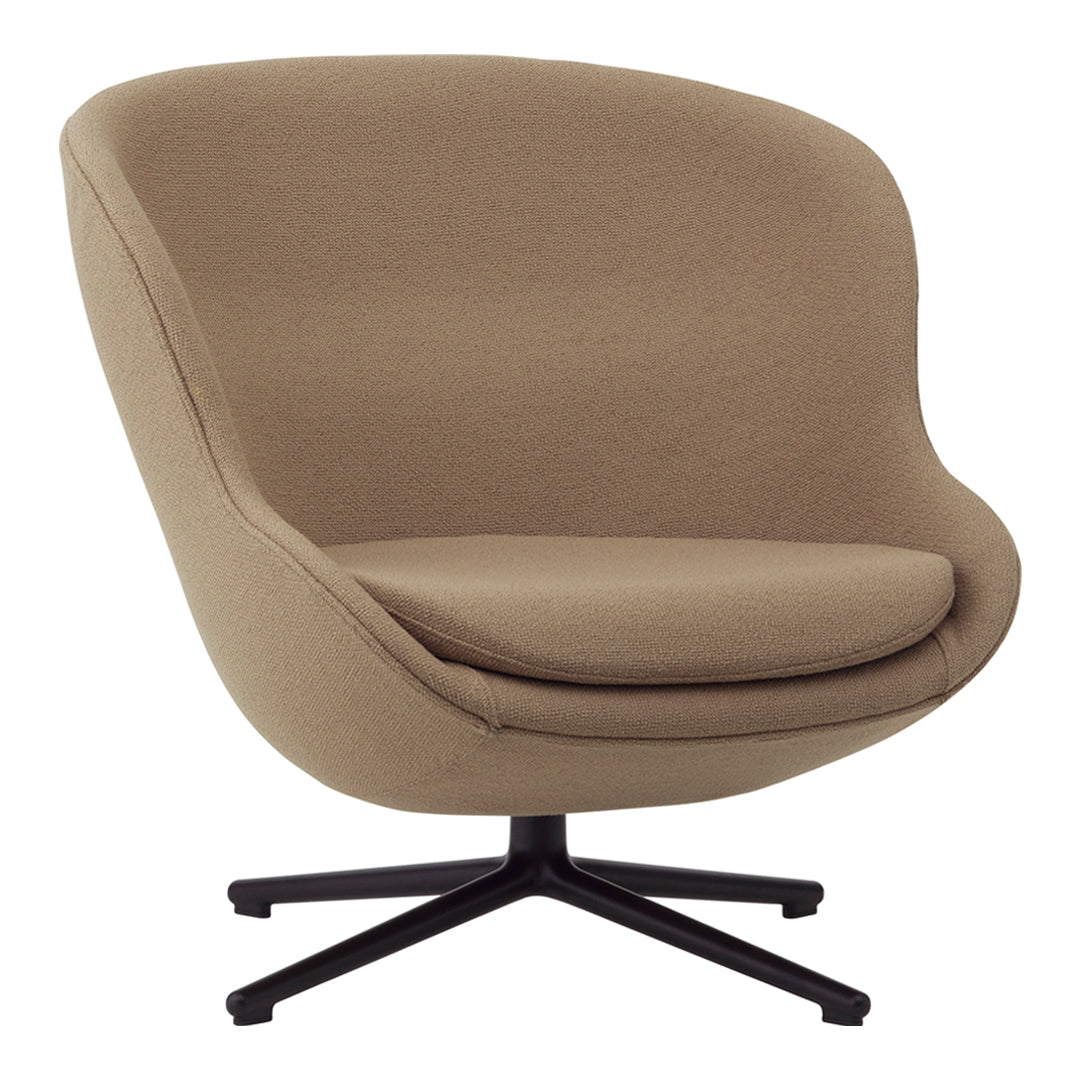 Modern Hyg Lounge Chair with Low Swivel Base - Comfortable Recliner for Living Room, Bedroom, or Office Relaxation