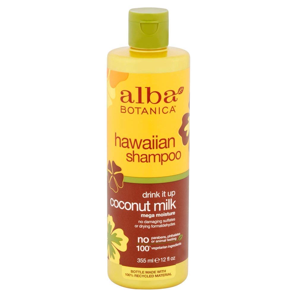 Alba Botanica Hawaiian Coconut Milk Shampoo - 12 oz (Pack of 8) - Sulfate Free & Vegan Hair Care for Dry & Damaged Hair - Moisturizing & Nourishing - Perfect for Daily Use & Salon Quality Results