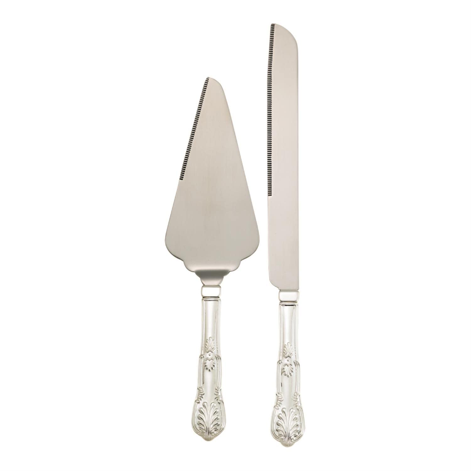 Elegant Sheridan Wedding Cake Knife and Server Set - Stainless Steel Cake Cutting Utensils for Bridal Showers, Weddings & Anniversary Celebrations