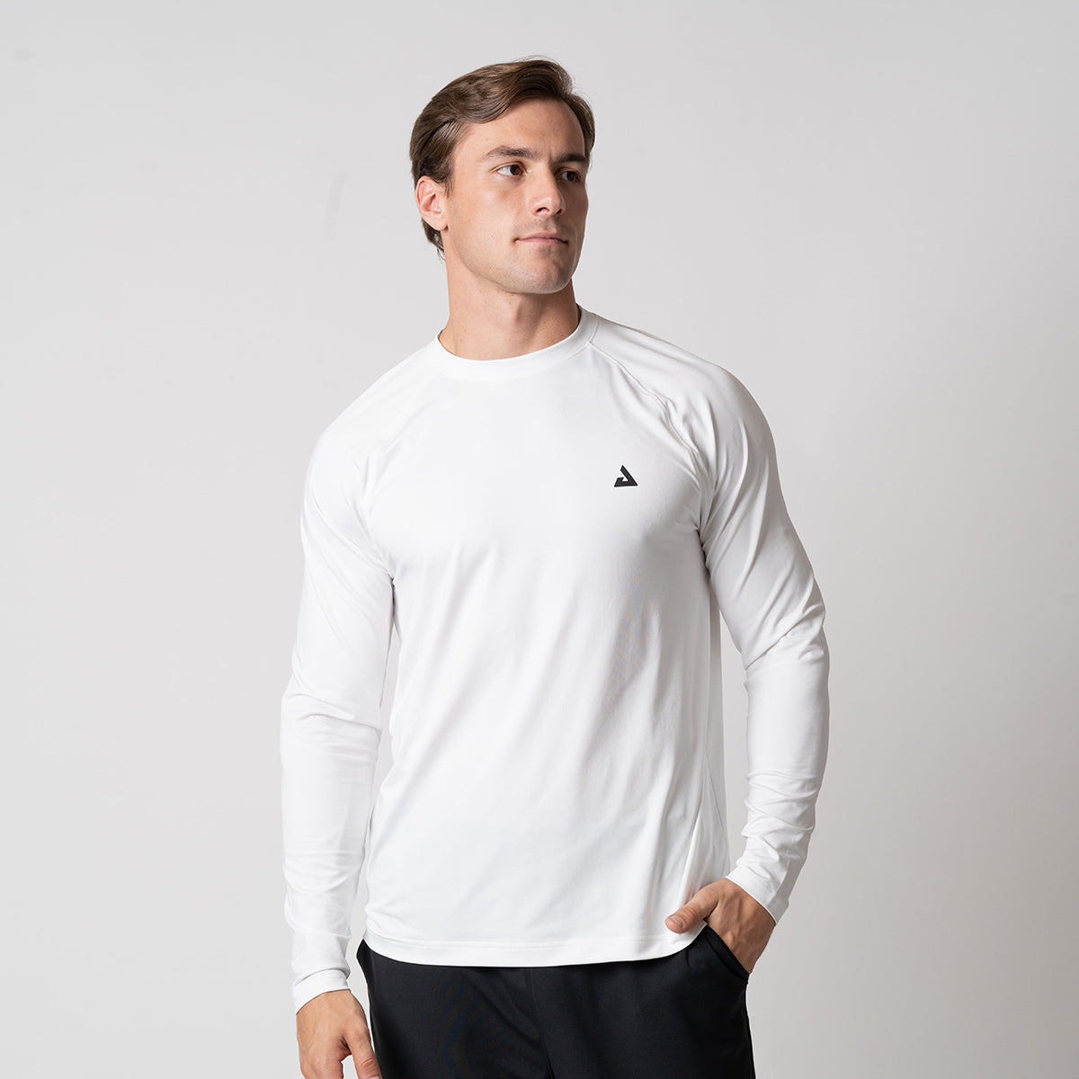 Men's Long Sleeve Tennis Shirt - Breathable Moisture-Wicking Performance Top for Court Sports & Casual Wear