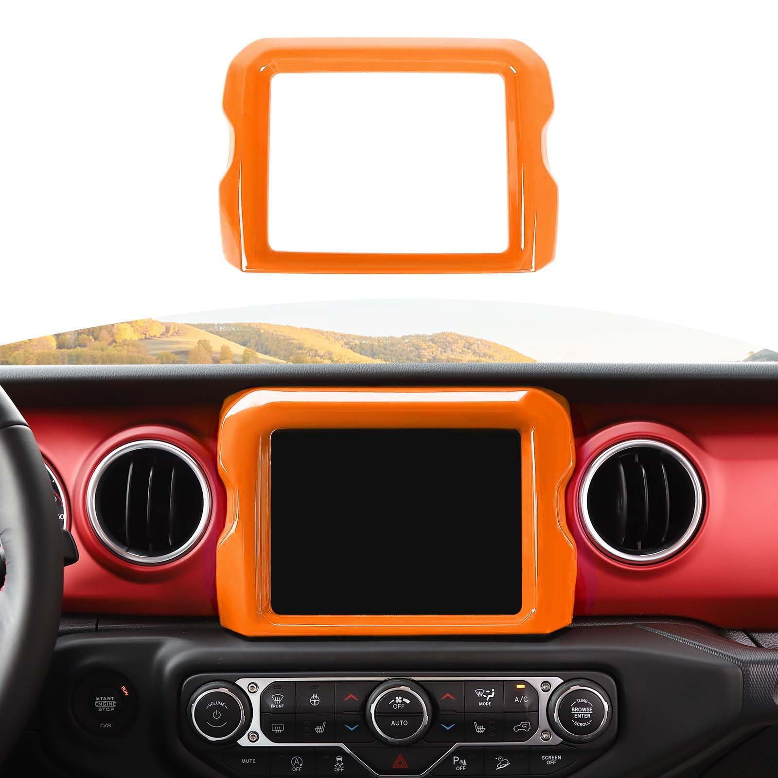 Jeep JL Center Console Radio Display Panel Trim Cover - Compatible with Wrangler JL/JLU & Gladiator JT 2018-2023 - 8.4
