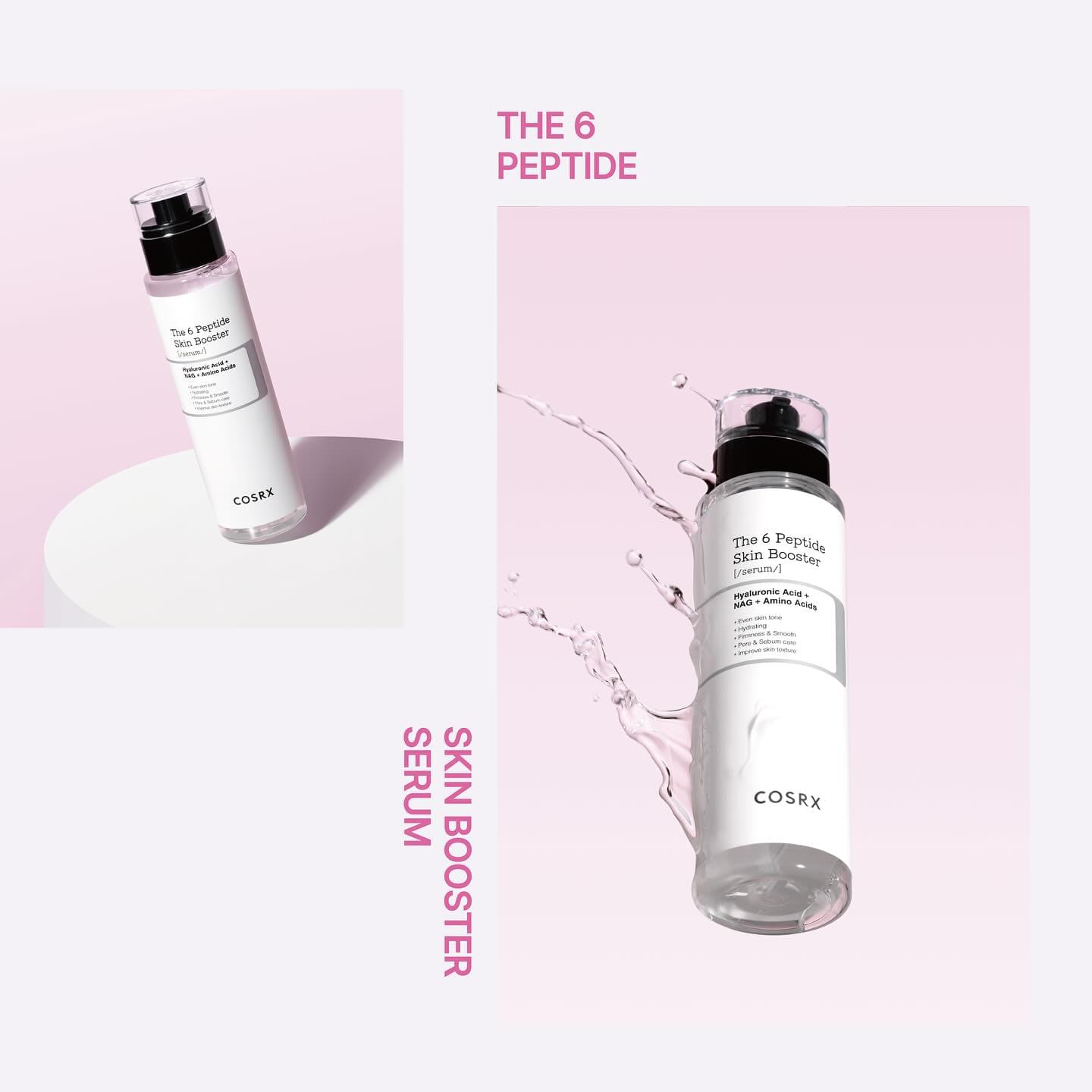 COSRX The 6 Peptide Skin Booster Serum 150ml - Anti-Aging Face Serum with Hyaluronic Acid & Peptides for Wrinkles & Fine Lines - Perfect for Night Skincare Routine & Daily Hydration