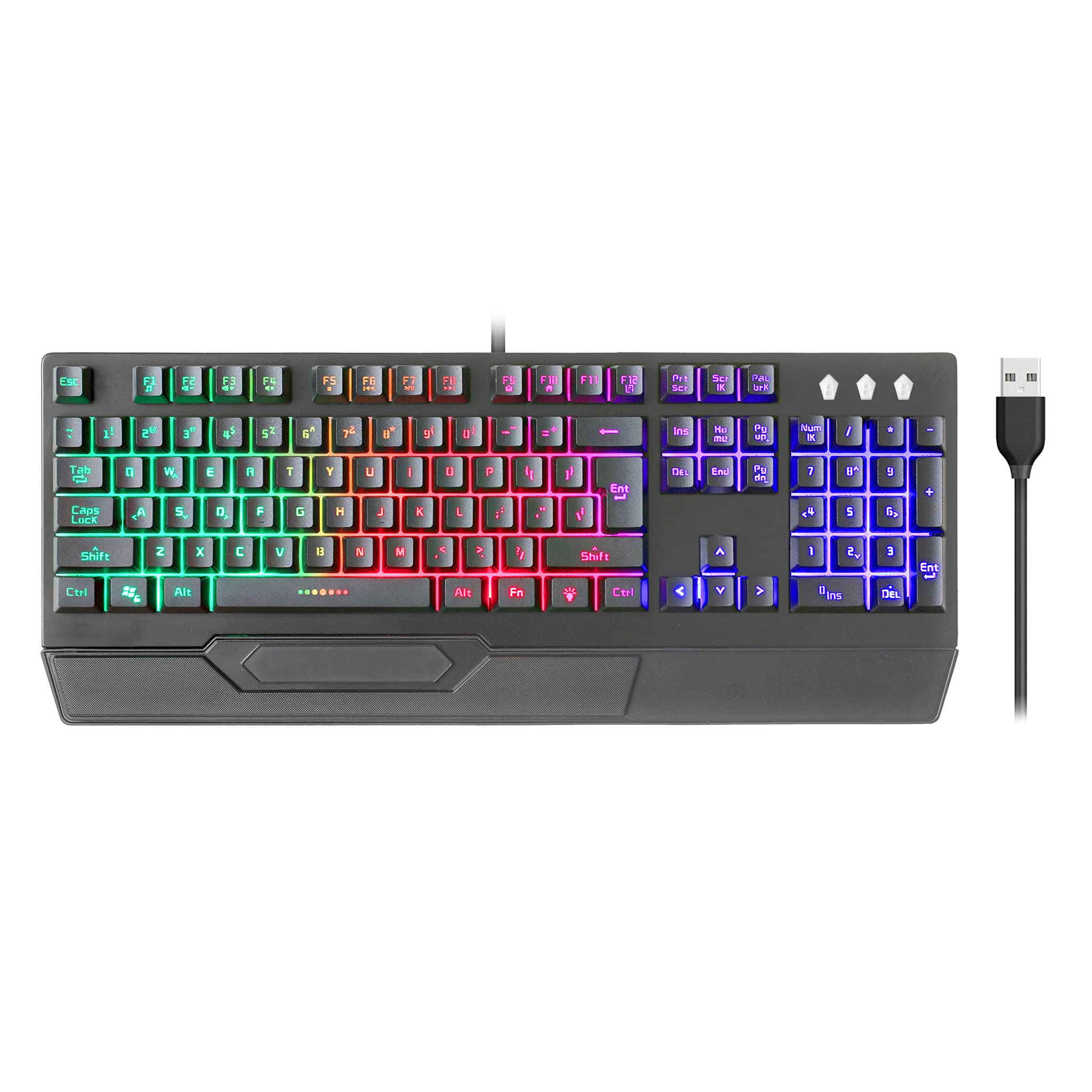 Sentry Industries HPXKX200 Gaming Keyboard and Mouse Combo - Mechanical RGB Backlit Keyboard, Wired Ergonomic Mouse - Perfect for PC, Mac, Laptop Gaming & Office Work