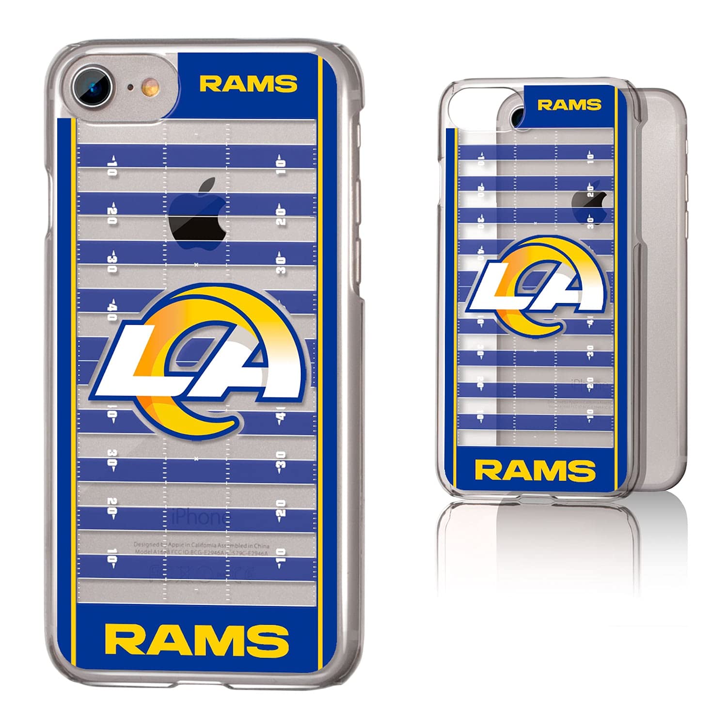 Los Angeles Rams iPhone Clear Case - Slim Protective Phone Cover for iPhone 13/14/15 Pro Max - Show Team Spirit with This Durable Football-Themed Case - Perfect for Game Day, Work & Everyday Use