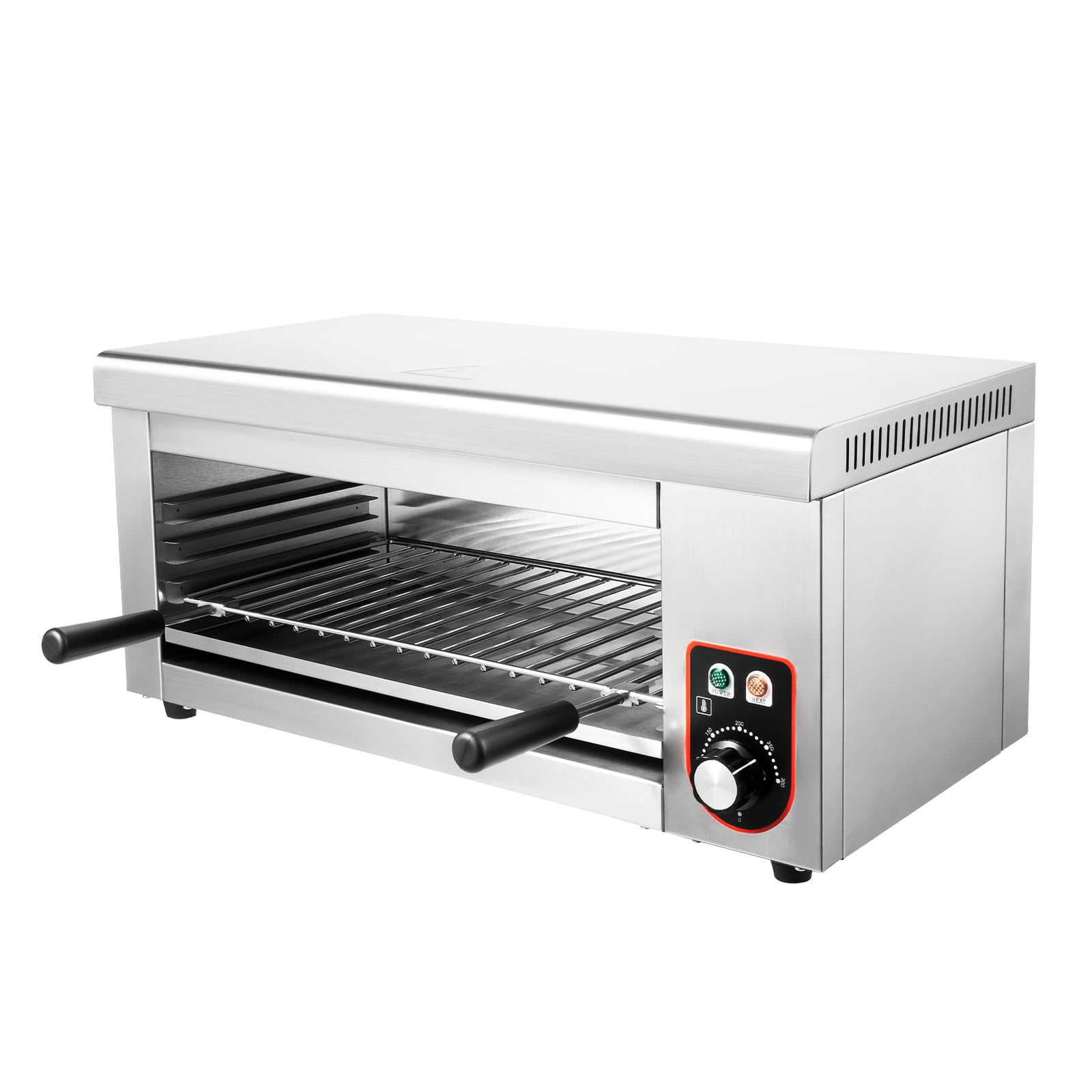 Commercial Electric Cheese Melter Grill 1500W - Stainless Steel Salamander Broiler for Melting Cheese (120-572°F) - Perfect for Restaurants, Pizzerias & Sandwich Shops - Ideal for Cheese Toast, Grilled Sandwiches & Nachos