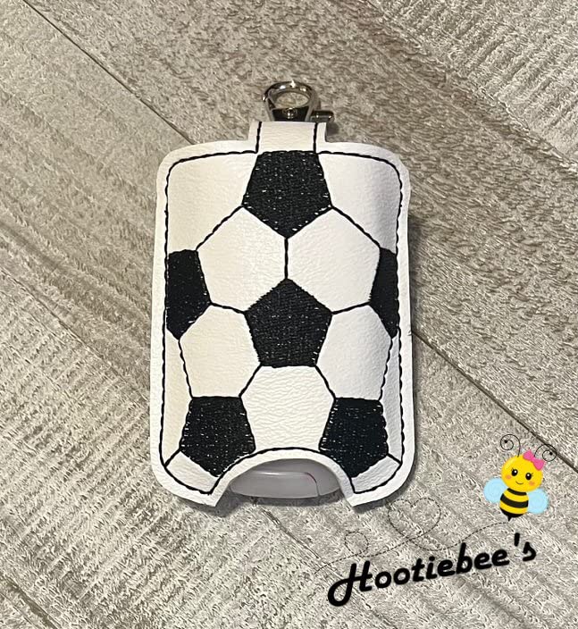 Portable Soccer Ball Hand Sanitizer & Lip Balm Holder - Hands-Free Carabiner Clip for Sports, Gym, School, and Outdoor Activities