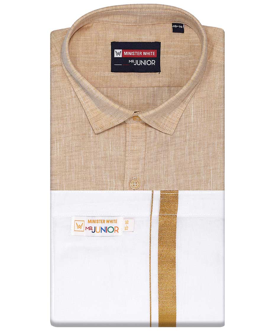 Premium Blue Cotton Shirt with Contrast Dhoti for Boys - Stylish & Comfortable Kids Ethnic Wear - Perfect for Festivals, Weddings & Special Occasions