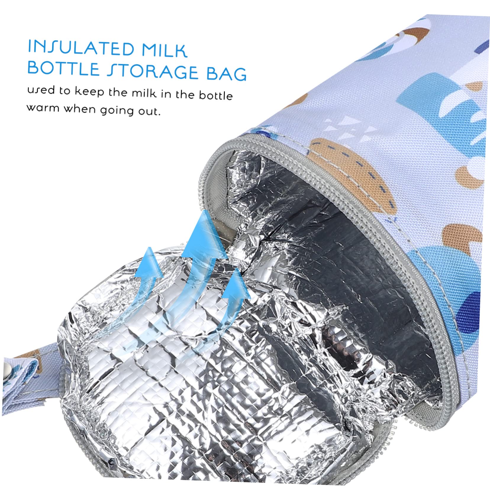GRIRIW 2-Pack Insulated Baby Bottle Bags with Cute Cartoon Design - Thermal Milk Bottle Holder for Backpack, Portable Breastmilk Storage & Feeding - Perfect for Daycare, Travel & On-the-Go Moms