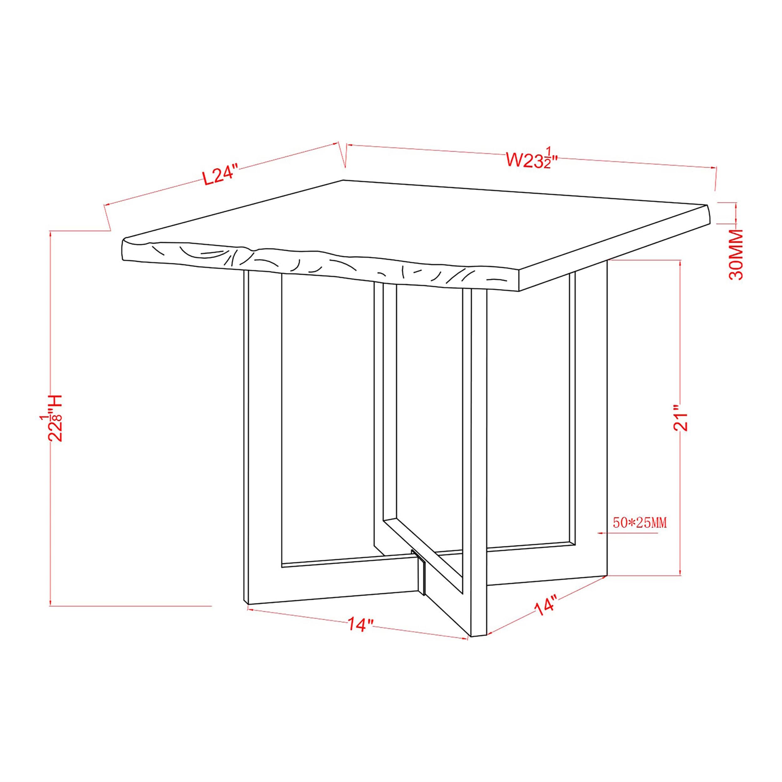 Baletto Contemporary Wood End Table - Oak & White Finish - Modern Nightstand for Living Room, Bedroom, or Office