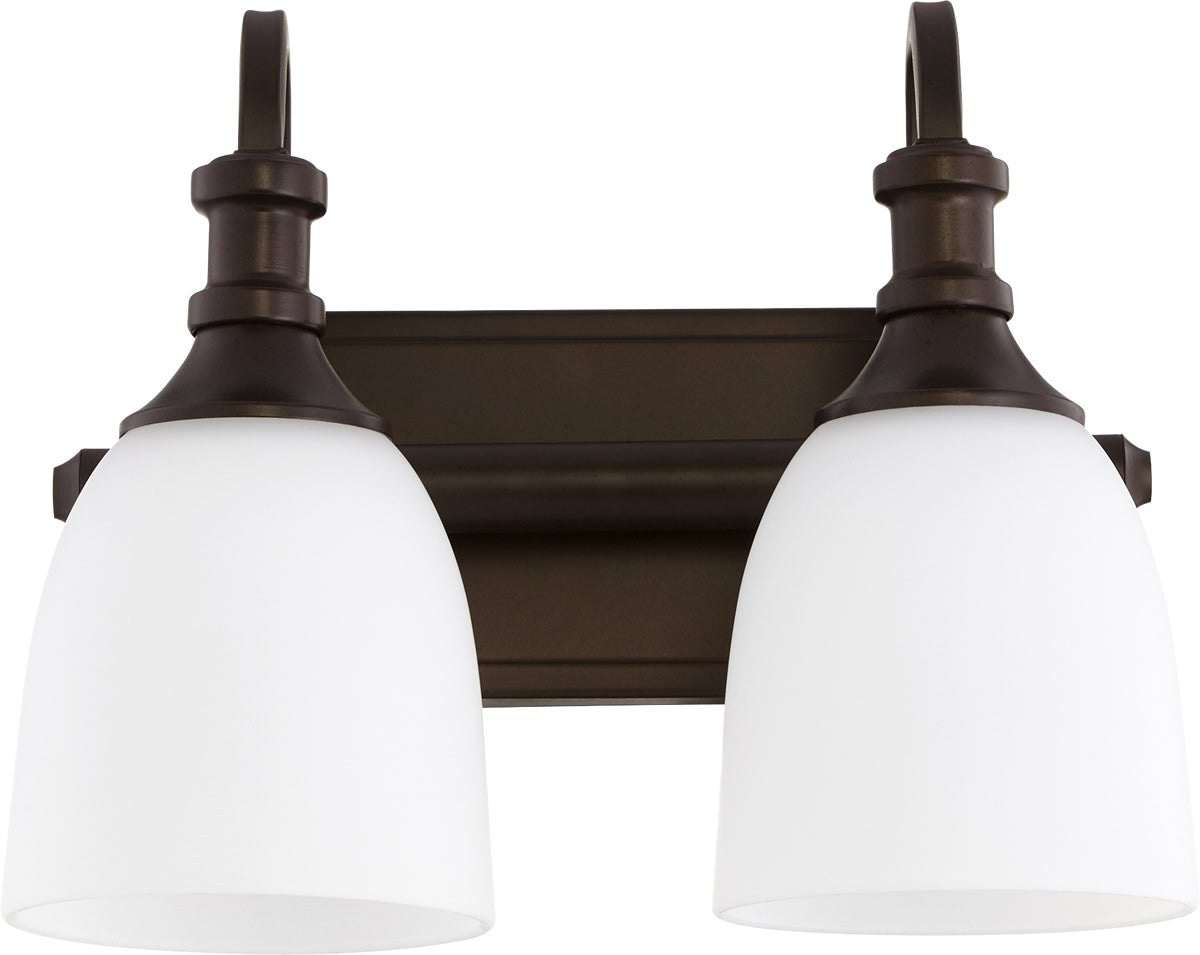 13W Richmond 2-Light Bathroom Vanity Light Fixture in Oiled Bronze Finish - Perfect for Modern Bathroom, Powder Room & Master Bath Lighting Upgrade