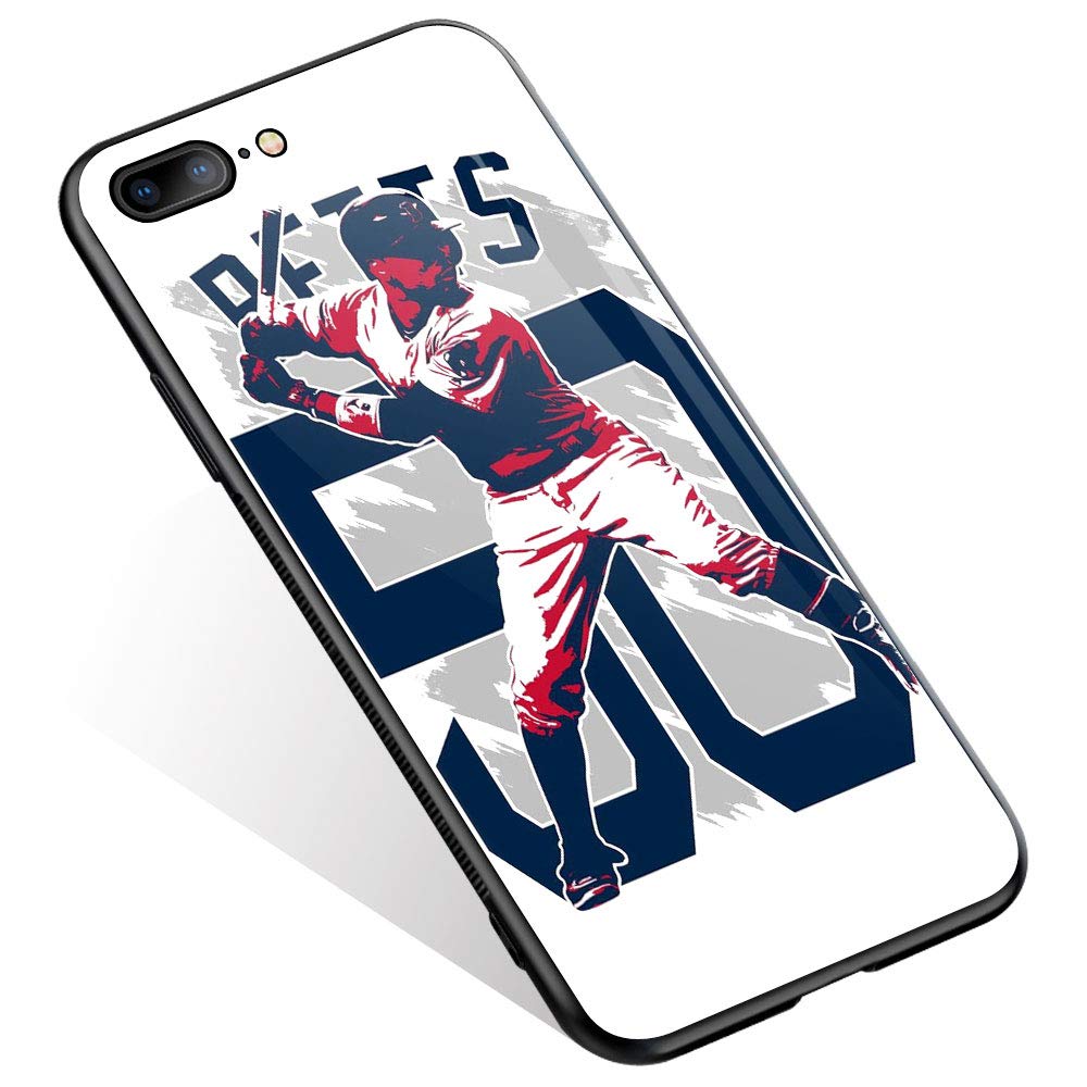 Baseball Player Design iPhone 8 Case - Shockproof TPU Bumper & Tempered Glass Back Cover for iPhone 8/7/SE 2020 - Perfect for Sports Fans & Daily Protection