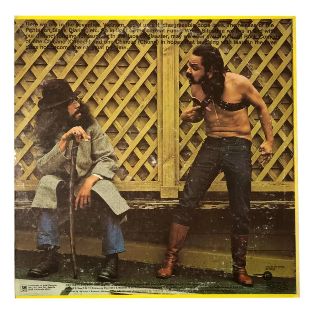 Cheech and Chong Hand Signed LP Album by Cheech Marin & Tommy Chong - Authentic JSA Certified Collectible - Perfect for Music Fans & Comedy Memorabilia Collectors