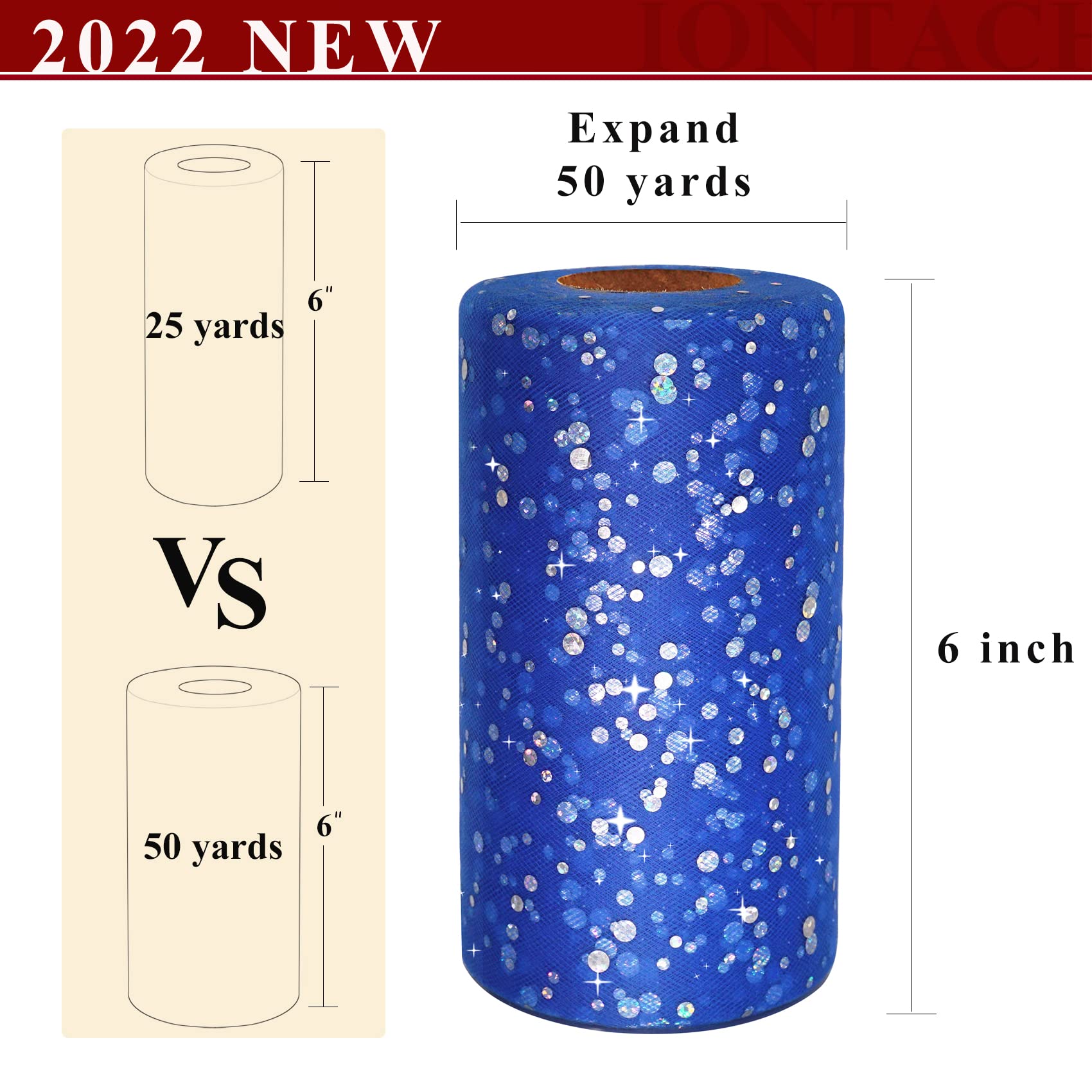 Sparkly Sequin Tulle Fabric Rolls - 6