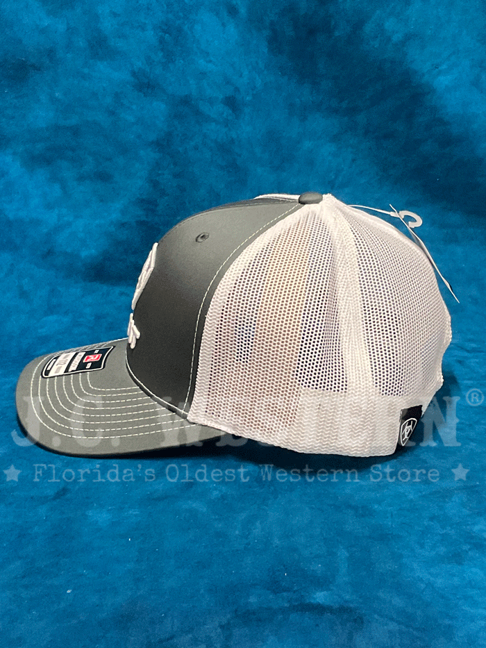 Ariat Men's Shield Cap - Grey | Adjustable Baseball Hat for Outdoor, Work & Casual Wear | Perfect for Hiking, Farming & Everyday Use