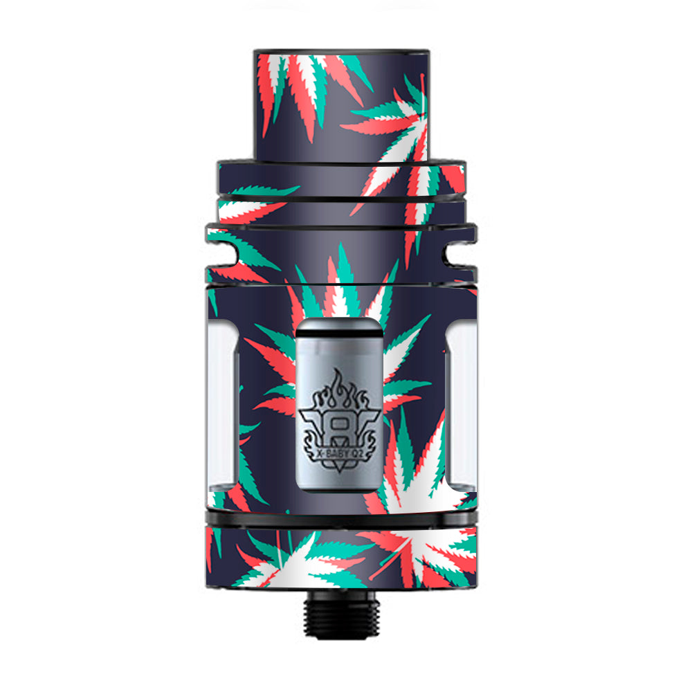 SMOK TFV8 Baby Tank 3D Holographic Week Pot Leaf Wrap Skin - Customizable Vape Accessory for Enhanced Style & Protection | Perfect for Vapers, Cloud Chasers & E-Cigarette Enthusiasts