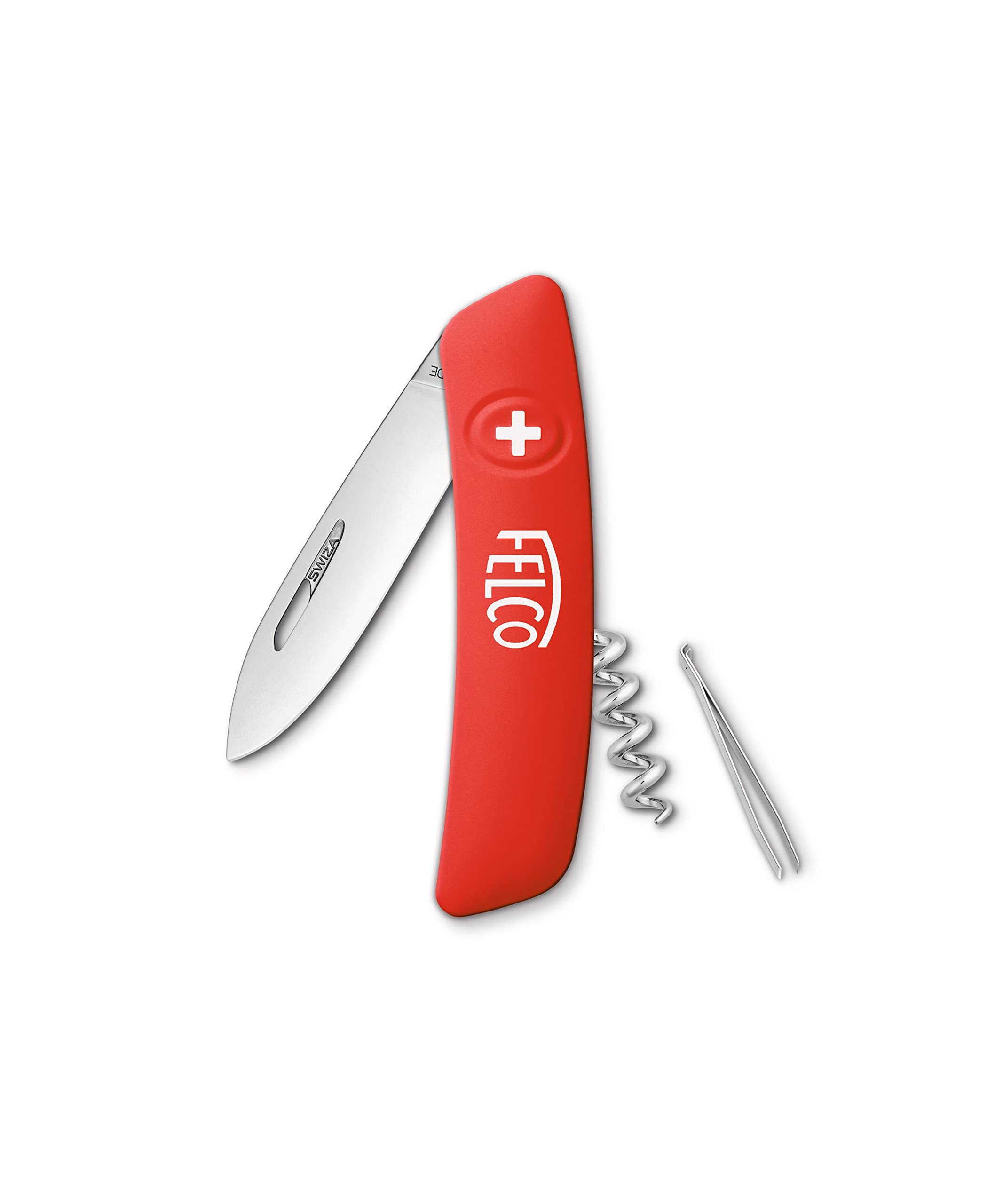 Felco F-501 Swiss Army Multitool Knife - Stainless Steel Multi-Purpose Pocket Knife with Tweezer & Corkscrew | Camping, Hiking, Outdoor Survival Gear