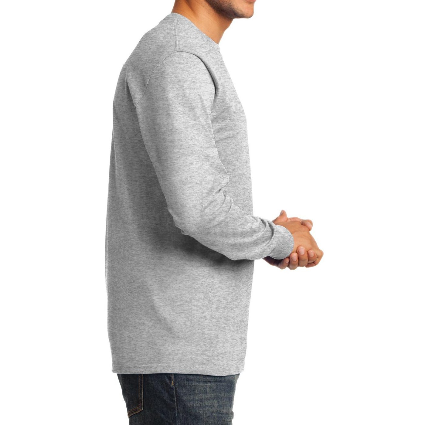 Premium Men's Long Sleeve Basic T-Shirt - Soft Cotton Crewneck Essential Top for Casual Wear, Layering & Everyday Comfort