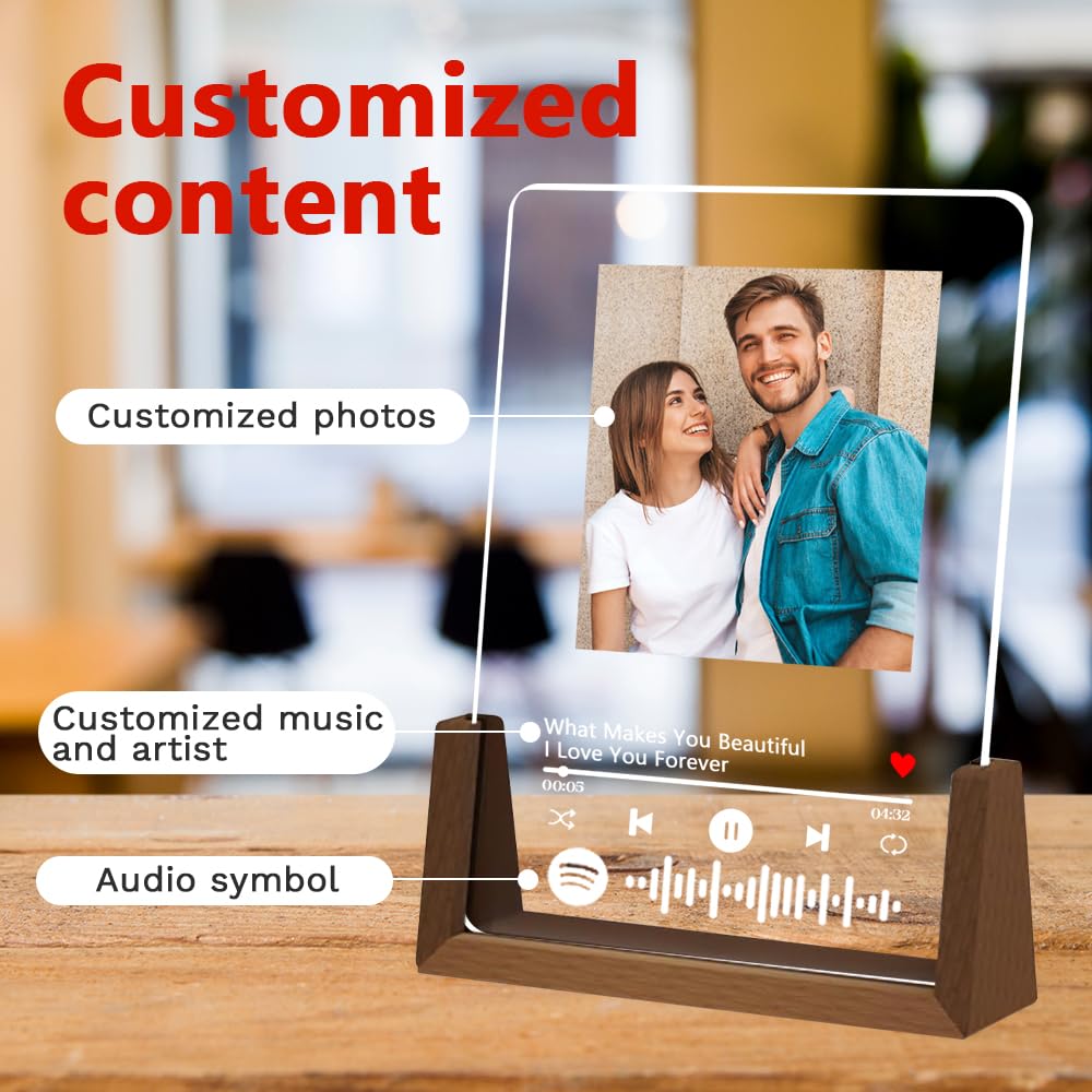 Personalized Spotify Night Light - Custom Photo Gift for Couples | Anniversary, Birthday & Christmas Present