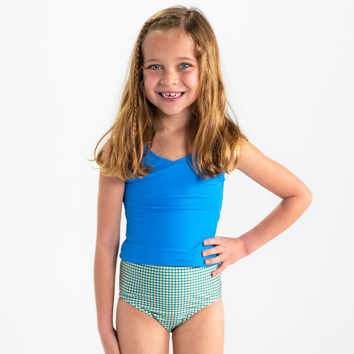 Girls V Neck Tankini Top - Comfortable Swimwear for Kids - Perfect for Beach, Pool & Summer Activities