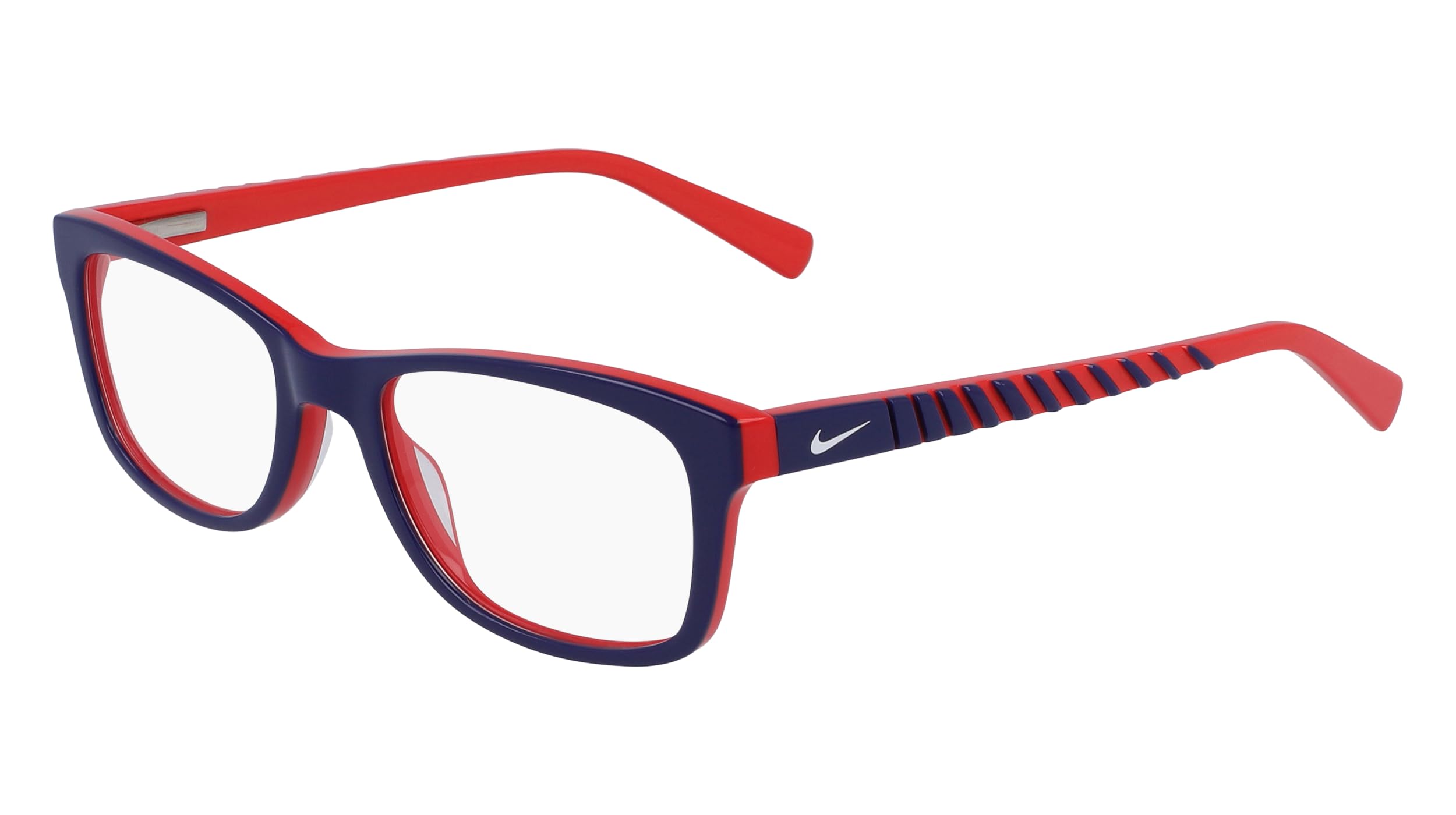 Nike 5509 Eyeglasses Frame - Obsidian/University Red Color for Men & Women | Stylish & Durable for Sports, Work & Everyday Wear