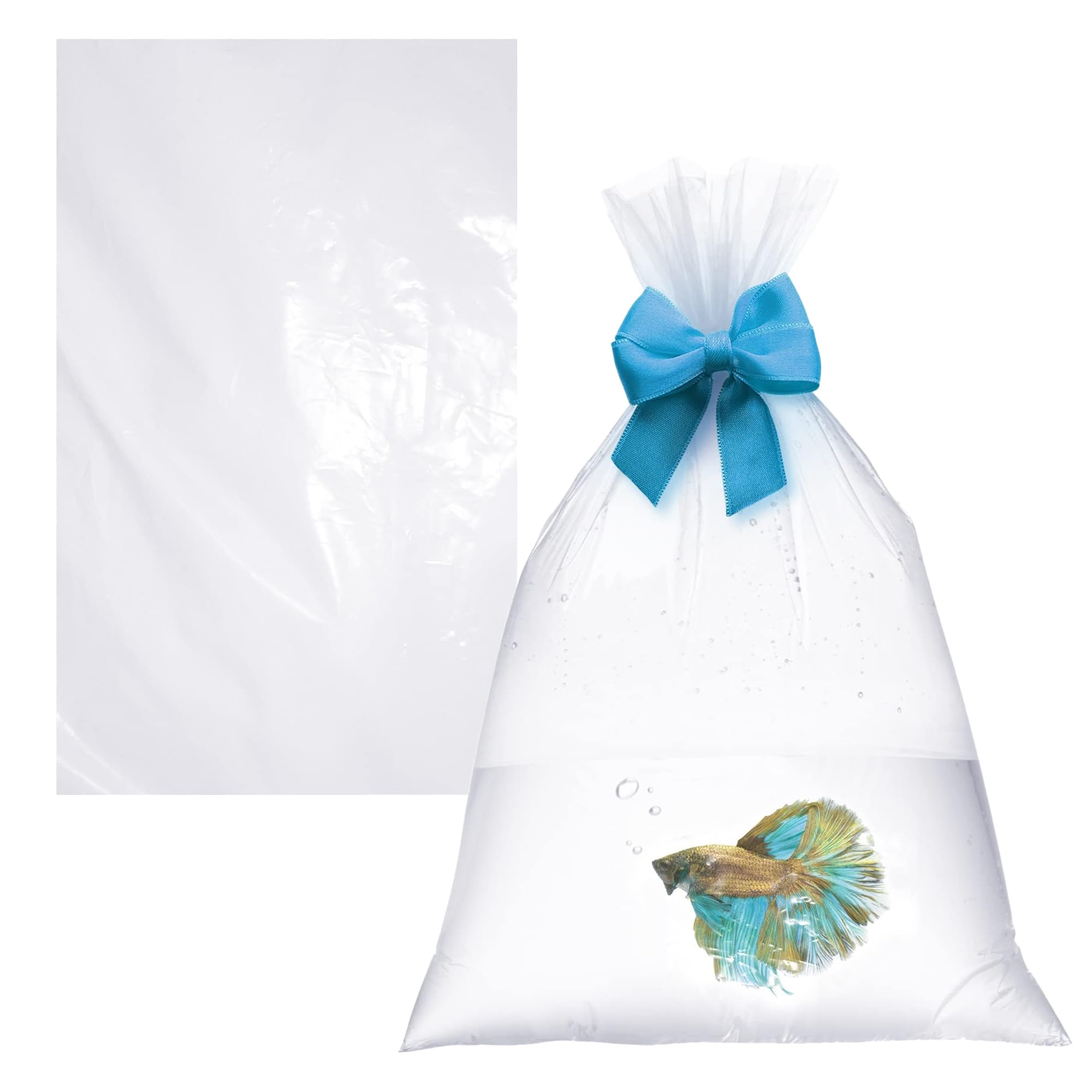 APQ 6x12 Inch Clear Plastic Live Fish Shipping Bags - 2 Mil Thick Durable Polyethylene Aquarium Transport Bags (Pack of 100) - Perfect for Safe Fish Transportation, Pet Store Use & Aquatic Shipping