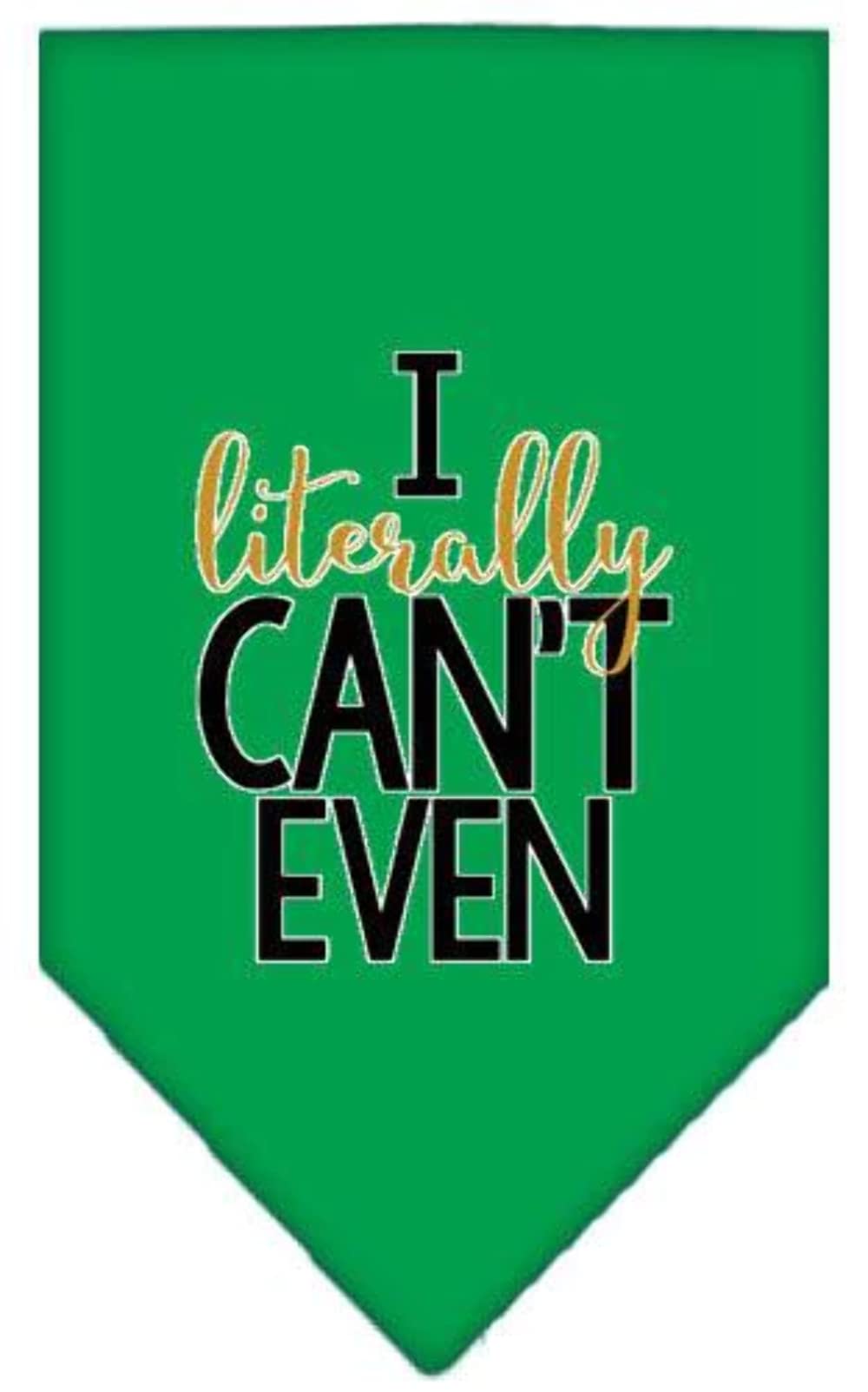 Red Small Pet Dog Bandana with 'I Literally Can't Even' Screen Print - Perfect for Halloween, Christmas & Birthday Pet Costume Accessories