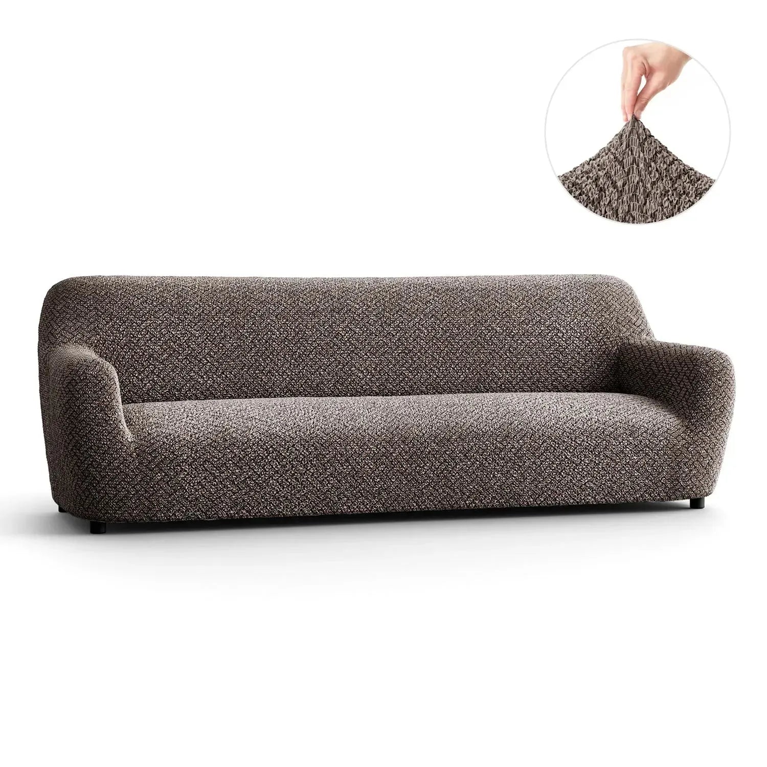 4 Seater Sofa Slipcover - Soft Microfiber Fabric with Stylish Prints - Perfect for Living Room, Family Room & Home Decor