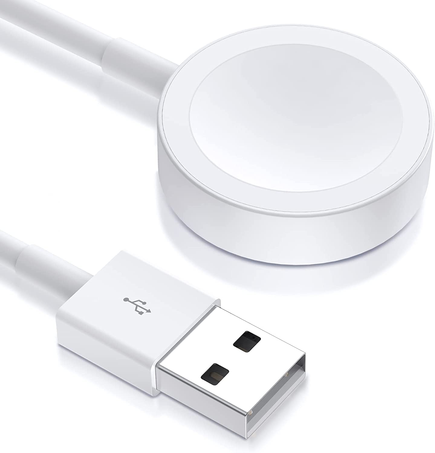 Upgraded Magnetic Wireless Charger for Apple Watch - Fast Charging Cable Compatible with Apple Watch Series SE/8/7/6/5/4/3/2/1 - Portable Charger for Travel, Home & Office Use
