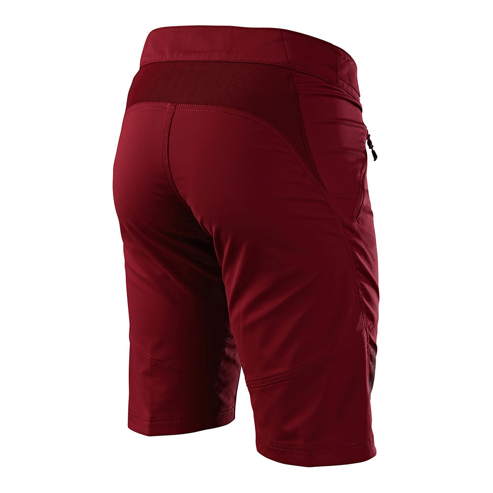 Skyline Women's Shorts with Liner - Solid Wine Color - Comfortable & Stylish for Yoga, Running, and Casual Wear