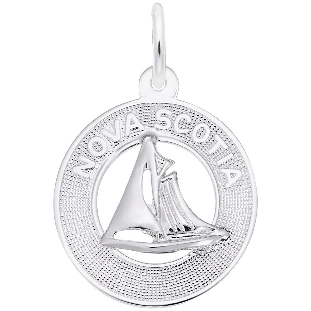 Nova Scotia Sailboat Charm - Sterling Silver Pendant for Bracelets & Necklaces - Perfect for Nautical Jewelry Gifts & Beach-Themed Accessories