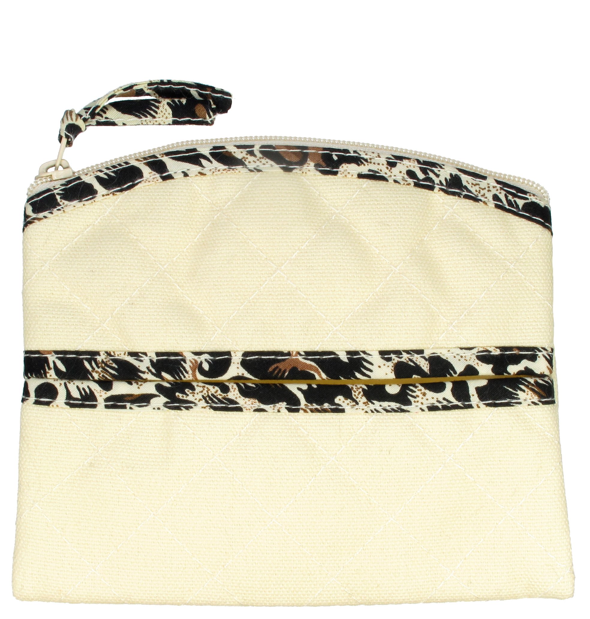 Canvas Coin Purse & Zipper Pouch with Tissue Pocket - Compact Wallet Organizer for Cash, Cards & Essentials | Perfect for Travel, Shopping & Daily Use
