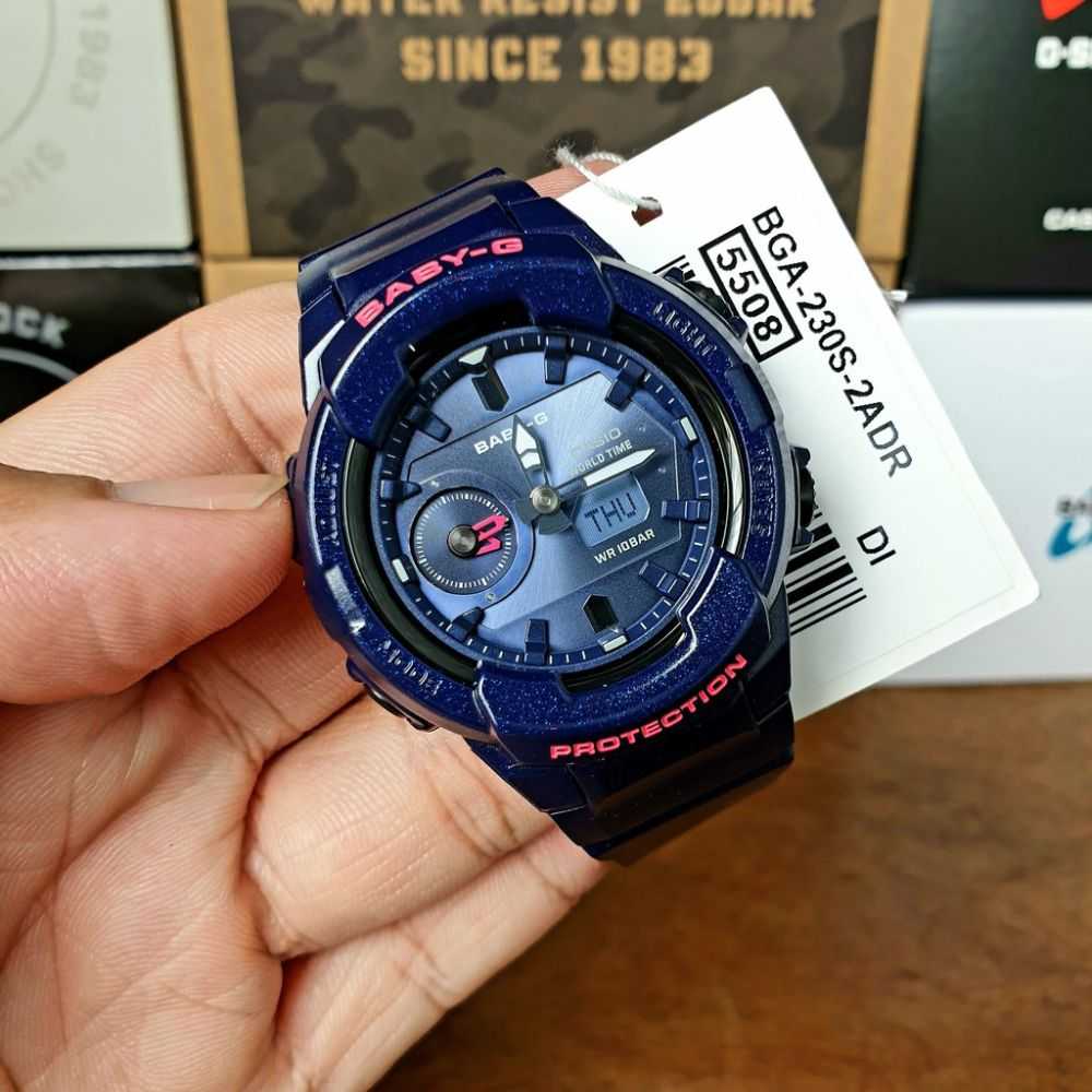 CASIO BABY-G BGA-230S-2ADR Digital Quartz Watch for Women - Blue Resin Band, Shock Resistant, Water Resistant - Perfect for Sports, Fitness & Outdoor Activities