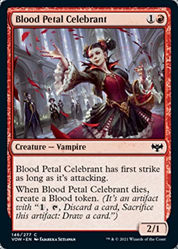 Magic: the Gathering - Blood Petal Celebrant (146) - Innistrad: Crimson Vow MTG Card - Vampire Warrior for Commander & Standard Decks - Perfect for Collectors & Players