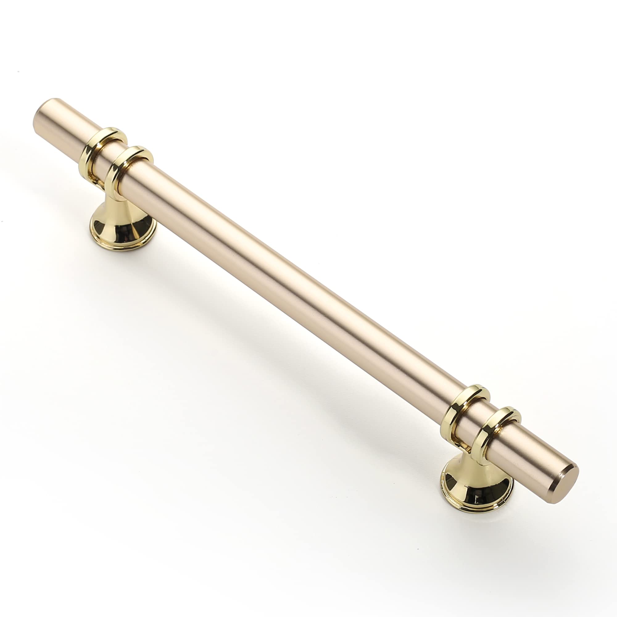 Asidrama 30 Pack 5 Inch (128mm) Brushed Brass Cabinet Handles - Gold Kitchen Drawer Pulls, Dresser Hardware for Cabinets, Cupboards & Furniture (Perfect for Modern Kitchen Remodel & Home Upgrade)