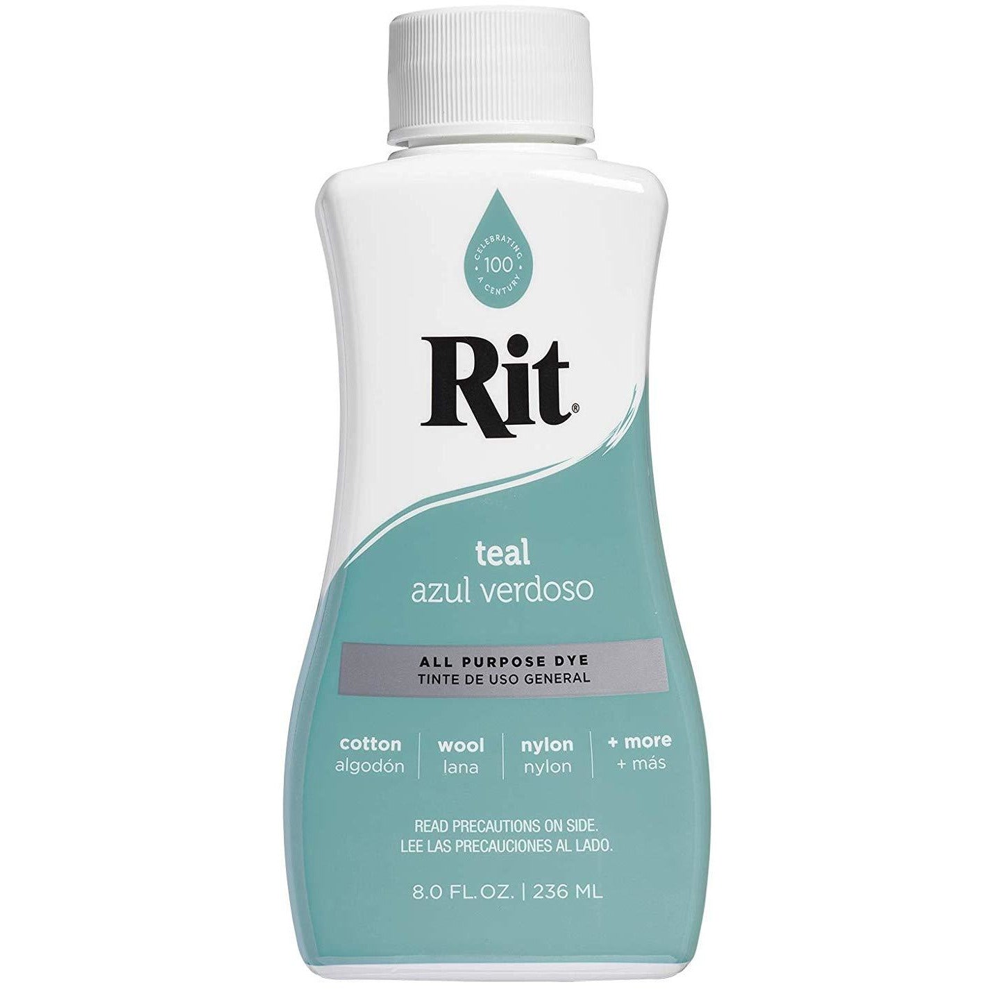 RIT All-Purpose Liquid Fabric Dye - 8 Fl. Oz (237ml) for Clothes, Shoes & Home Decor - Perfect for DIY Projects, Tie-Dye & Fabric Restoration