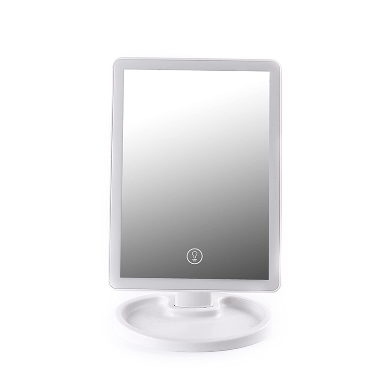LED Lighted Makeup Mirror with Adjustable Brightness - Touch Screen Vanity Mirror, USB Rechargeable Portable Dressing Mirror with Fill Light for Women | Perfect for Home, Travel & Professional Makeup Application