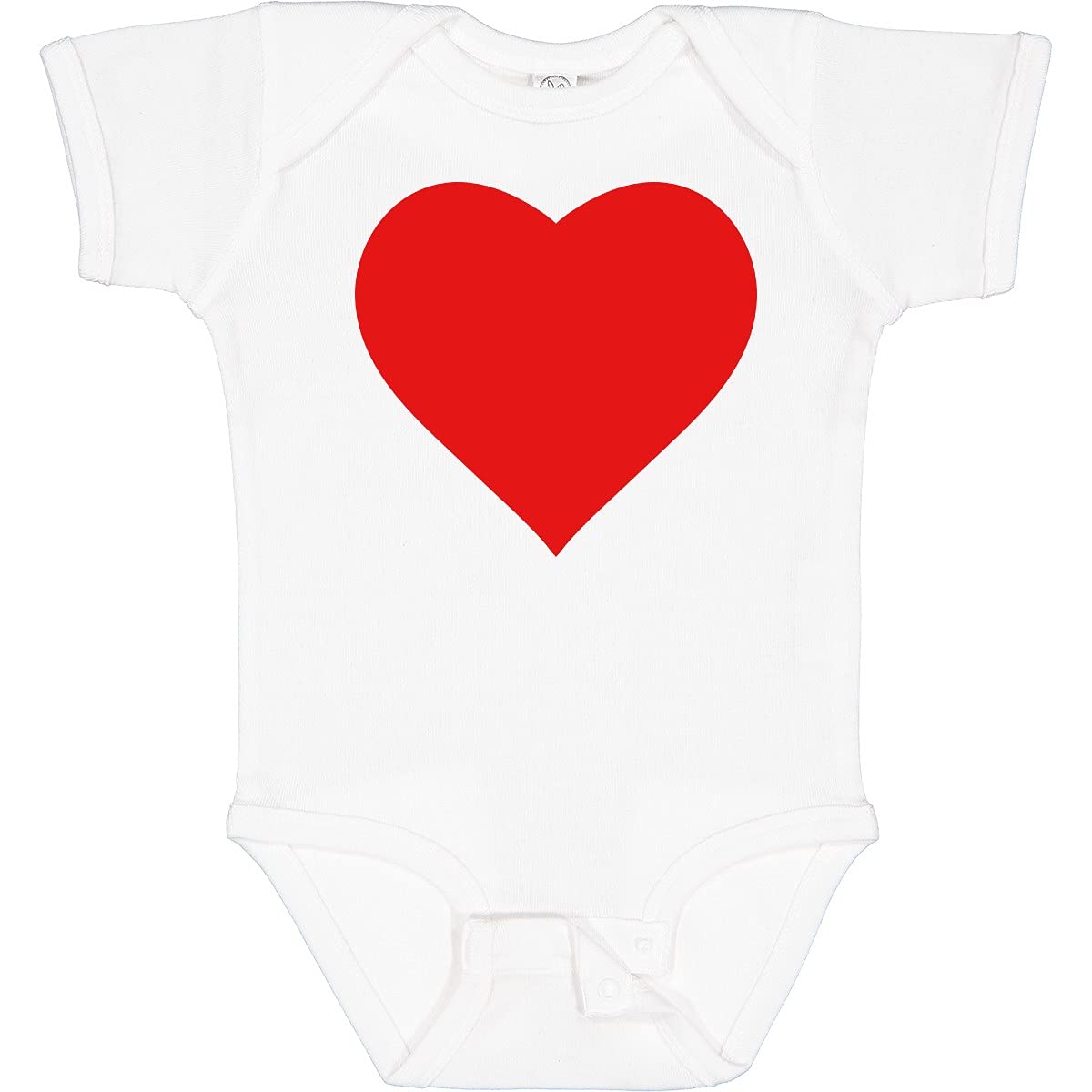 Inktastic Red Heart Baby Bodysuit - Soft Cotton Onesie for Newborns & Infants - Cute Valentine's Day or Everyday Outfit - Perfect for Photos, Gifts & Nursery Wear