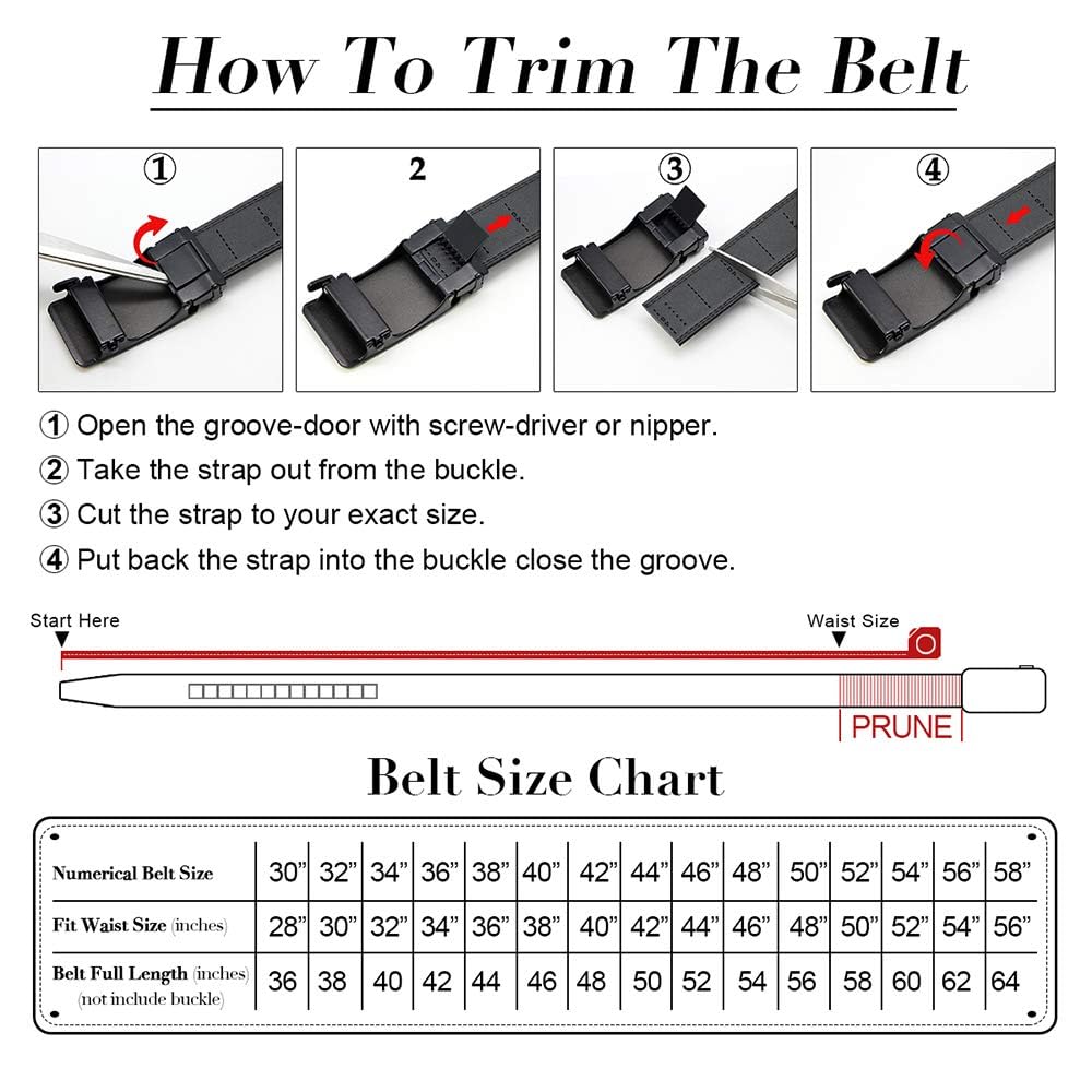 DOOPAI Men's Ratchet Dress Belt - 1 3/8