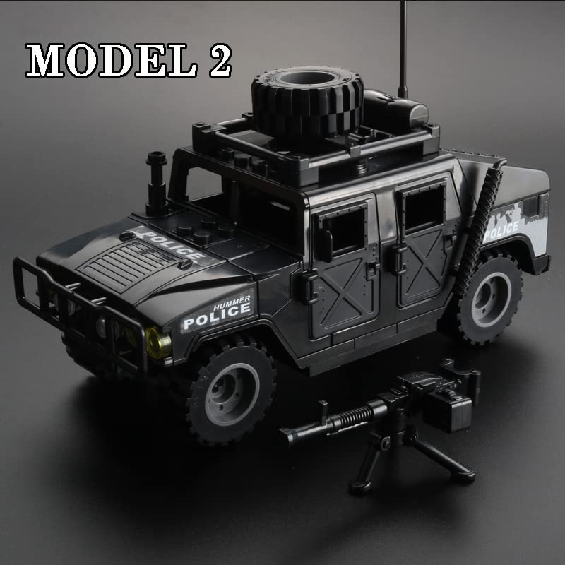 6 Mini Soldiers Military Vehicle Building Blocks Set - 4 in 1 Army Truck Construction Kit, Army Model Car Toys for Kids & Boys | STEM Learning, Birthday Gift, War Game Scenes