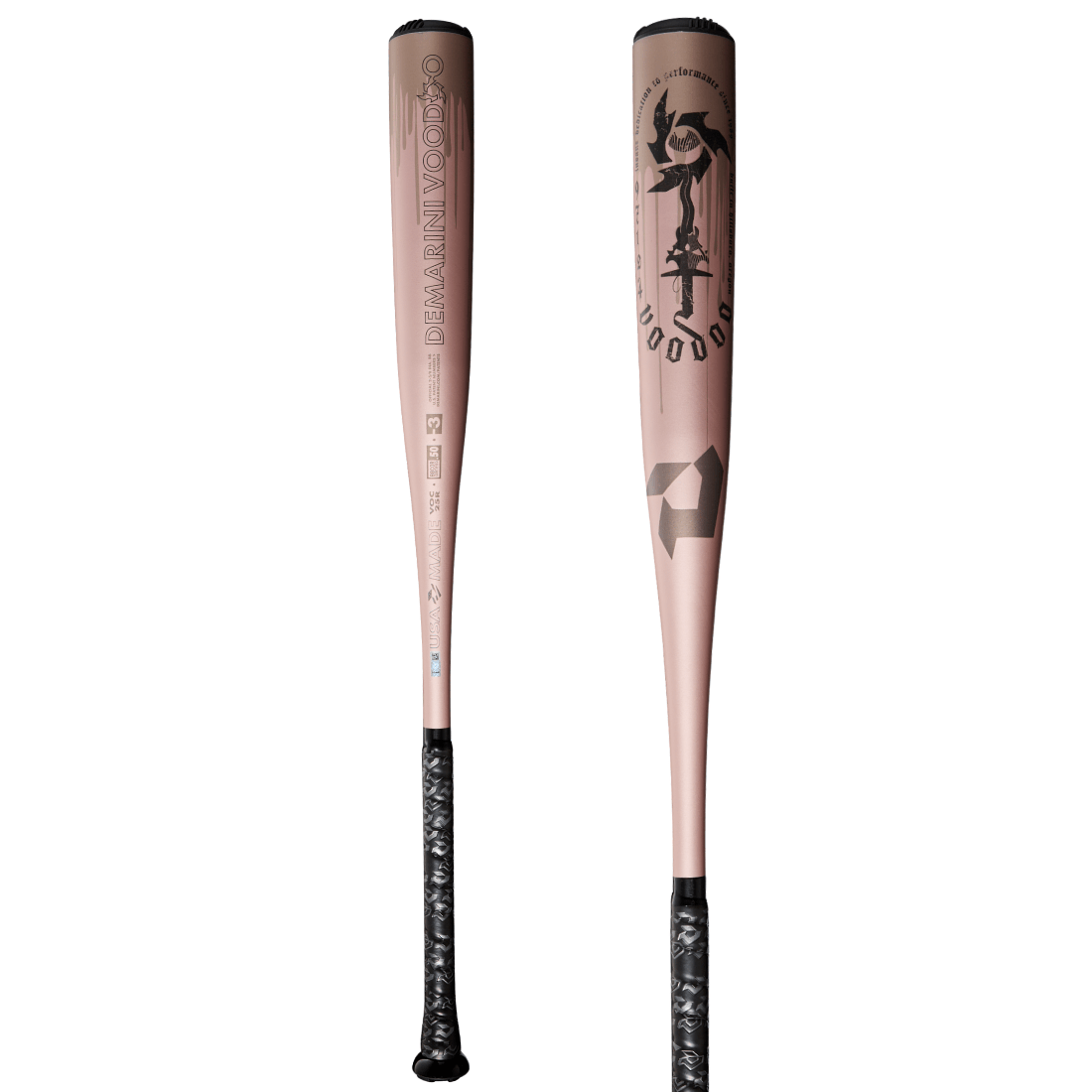 2025 Demarini Voodoo One Rose Gold BBCOR Baseball Bat (-3) WBD2628010 - Perfect for High School & College Players, Game-Winning Hits & Tournament Play