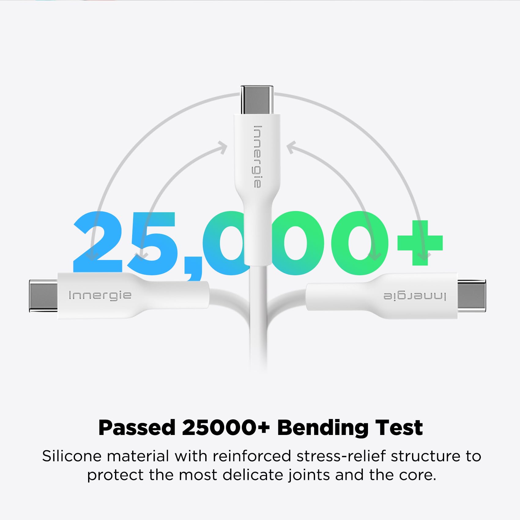 Innergie 240W USB C to USB C Fast Charging Cable 3.3ft (1m) - PD 3.1 Certified for MacBook Pro, iPad, Samsung Galaxy S24, Nintendo Switch, Google Pixel, LG - Flexible Silicone White Cable by Delta Electronics - Perfect for Travel, Office & Home Charging