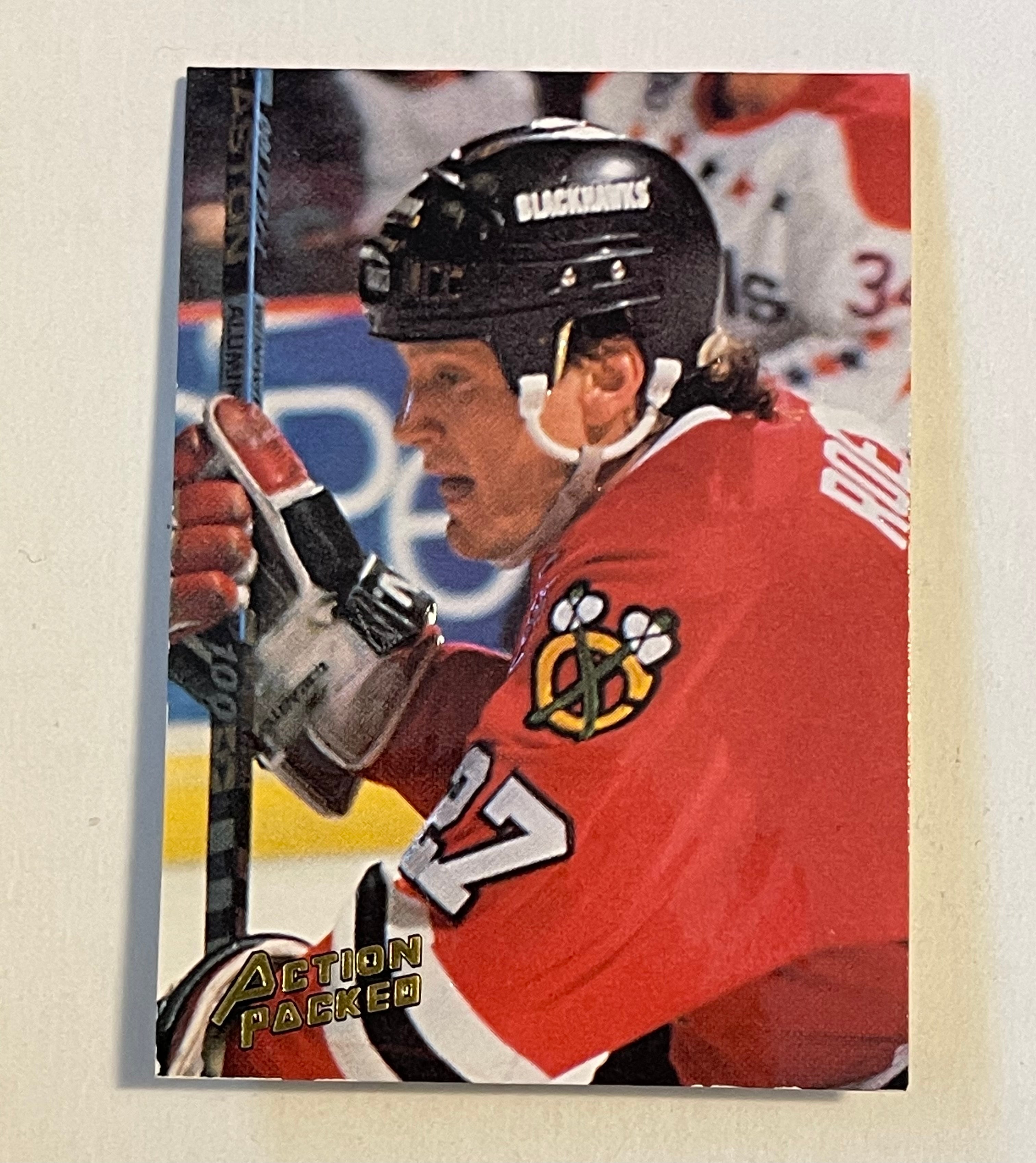 1994 Jeremy Roenick Action Packed Hockey Embossed Test Card - Rare NHL Collectible for Sports Memorabilia Fans & Hockey Card Collectors