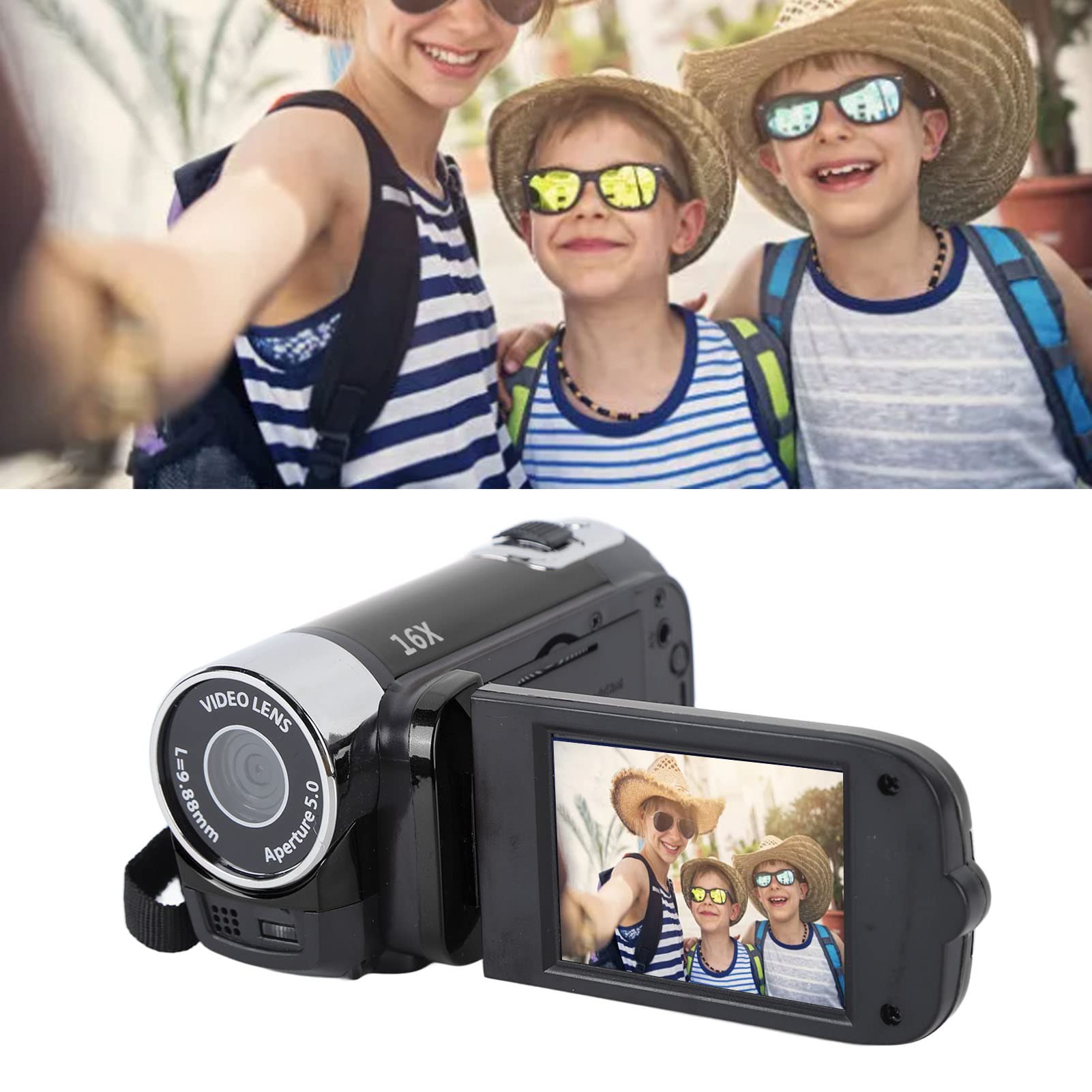 1080P 16MP Handheld Video Camcorder with 16x Digital Zoom & 2.7