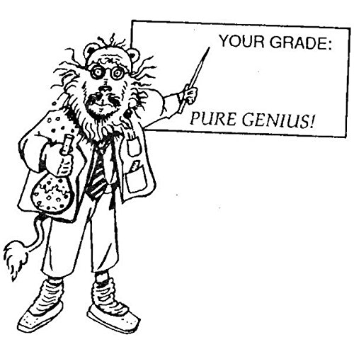 High-Quality Pure Genius Art Rubber Stamp for DIY Crafts, Scrapbooking & Teacher Grading - Perfect for Classroom, Office & Home Use
