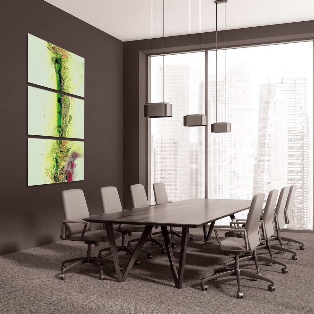 Bamboo Floater Framed Printed Acrylic Wall Art - Modern Home Decor for Living Room, Bedroom & Office - Lightweight & Durable Framed Canvas Artwork