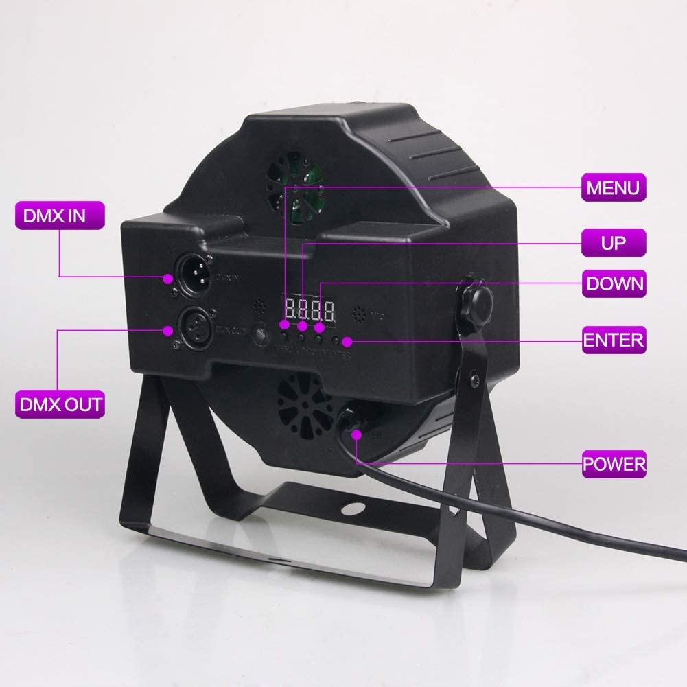 KOOT 72W UV Black Lights with 36 LED Strobe & DMX Remote Control - Glow in The Dark Party Lighting for DJ, Wedding, Church, Bar & Club Events | Stage Light for Halloween, Rave & Neon Dance Parties