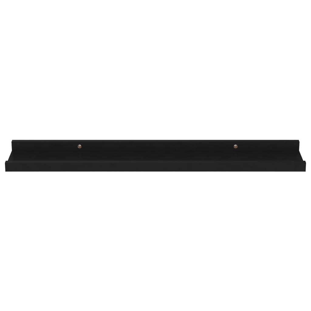 SKM 4-Pack Black Wall Shelves - 23.6
